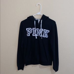Victoria’s Sceret Pink black zip up jacket